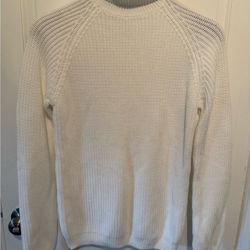 Zara Men's Cream Crewneck Sweater
